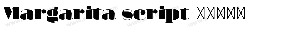 Margarita script字体转换